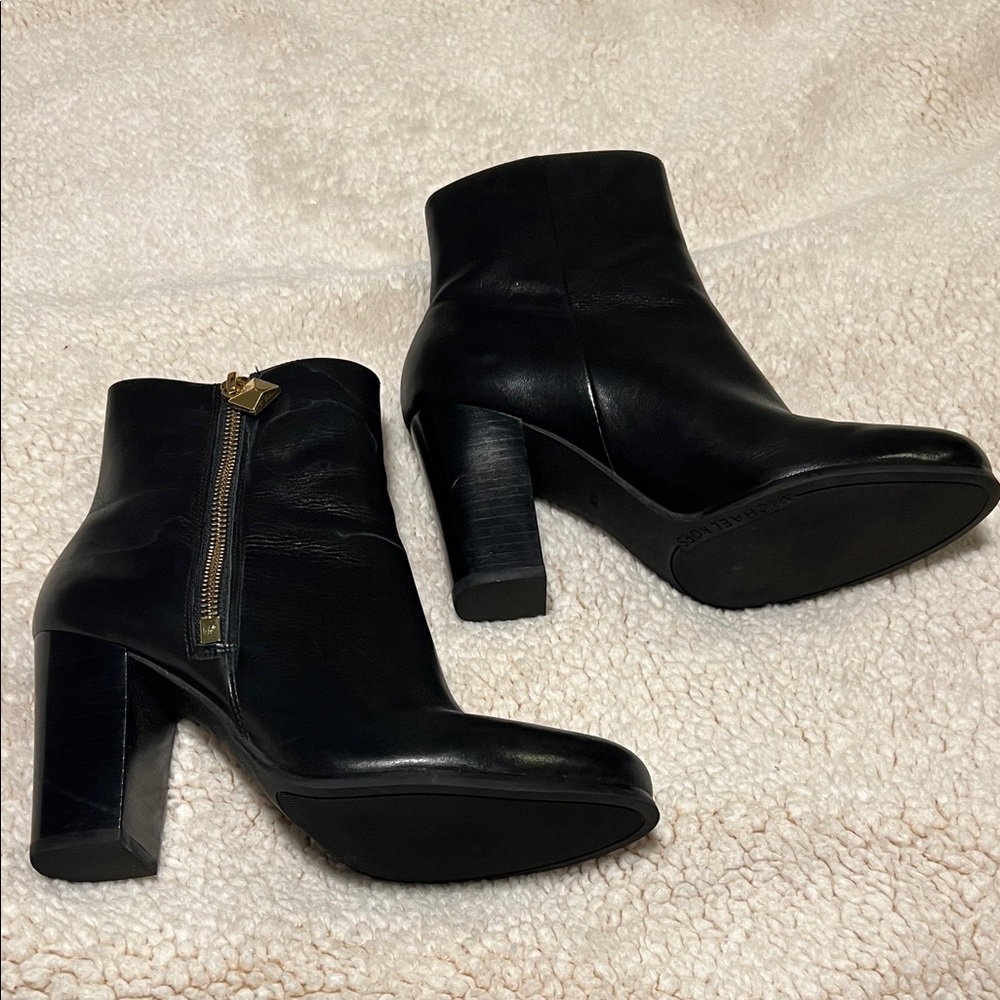 Michael Kors Black Boots with Gold Accent